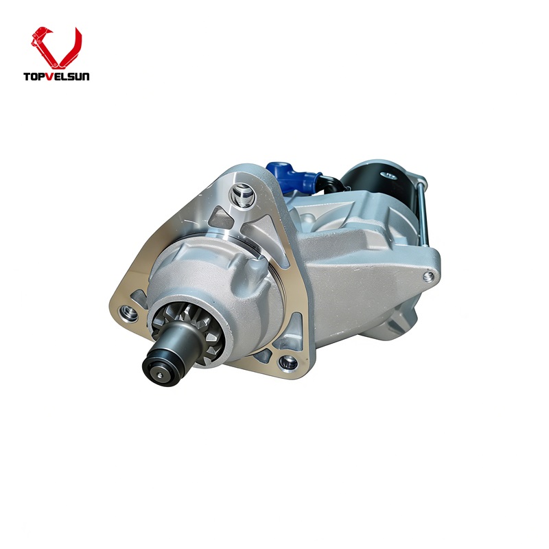 Cummins 6BT5.9 starter motor 10 tooth drive gear close-up