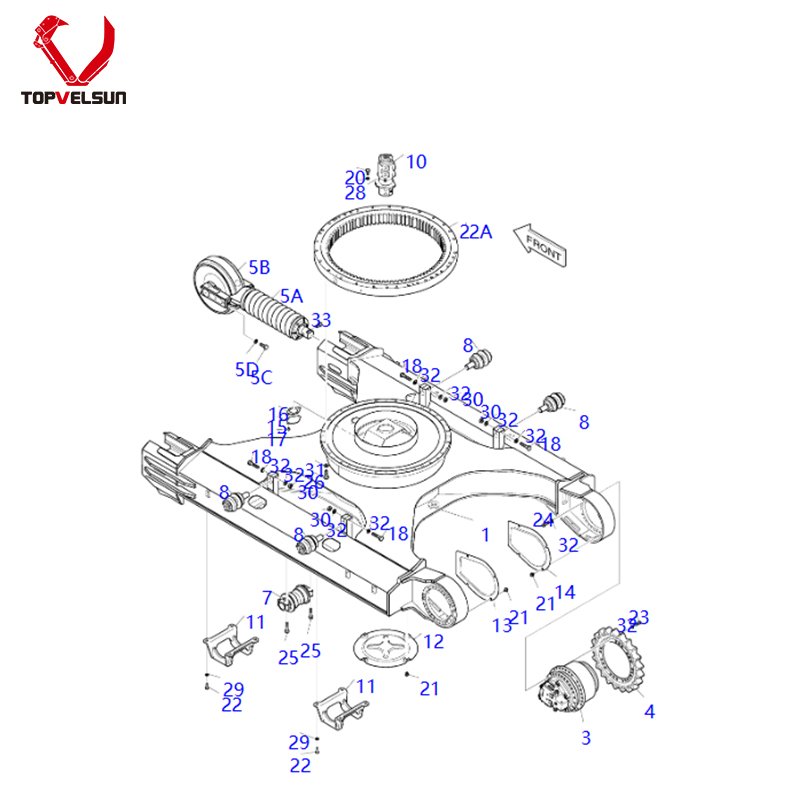 140109-00038 aftermarket swing bearing for 34-ton Doosan diggers