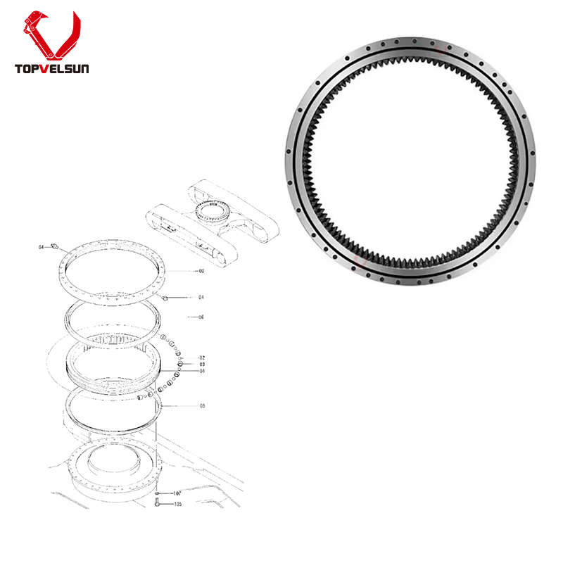 Hitachi EX200-2 upper structure rotational bearing 9102727