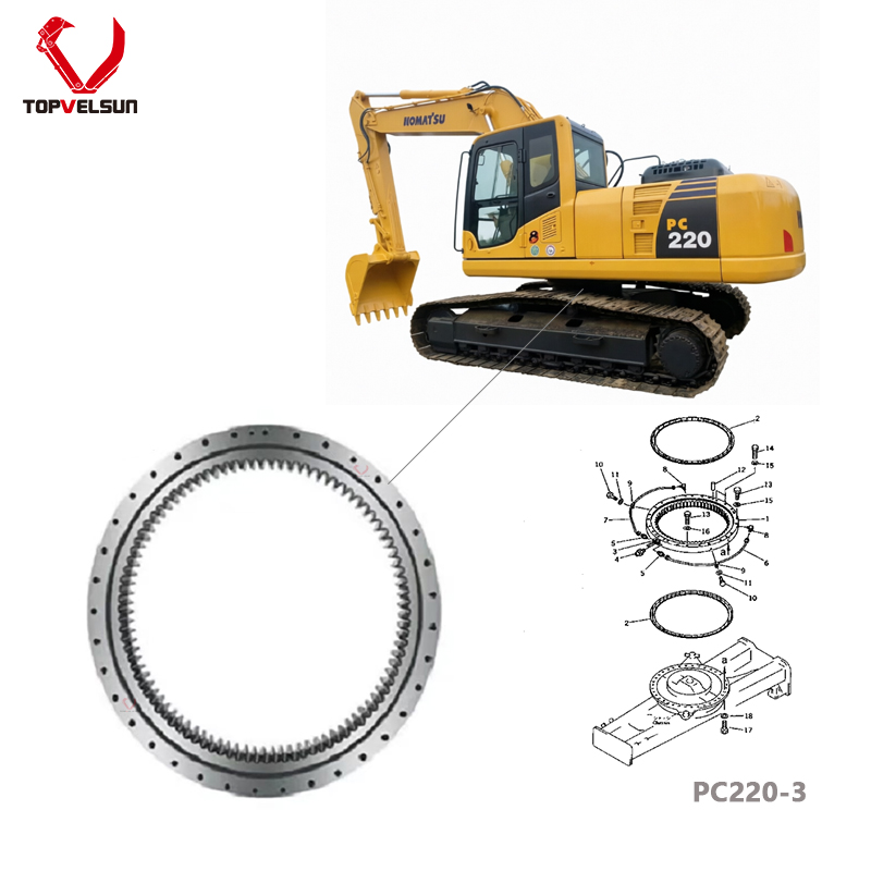 Heavy duty swing circle replacement 205-25-00022 for PC220-3