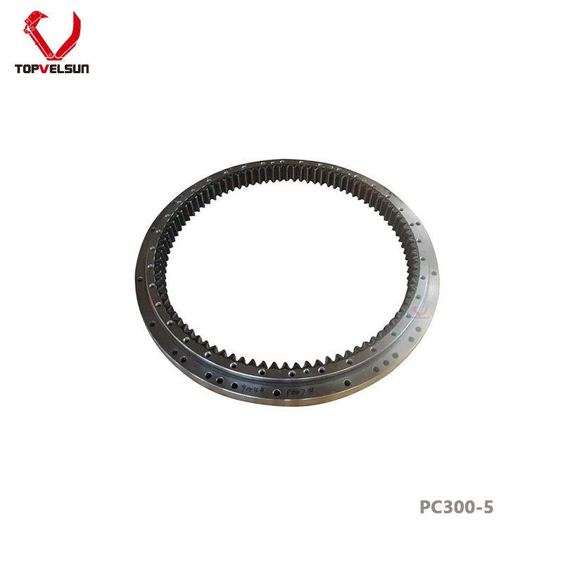 Komatsu PC300HD-5K upper structure rotational bearing replacement