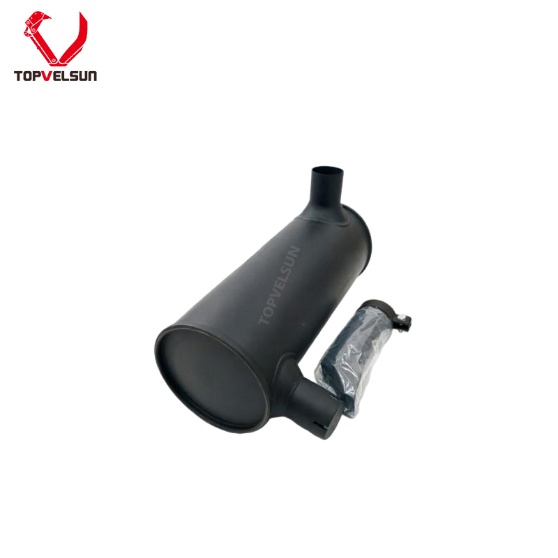S6D95L engine muffler 6209-11-5210 80mm inlet pipe connection detail
