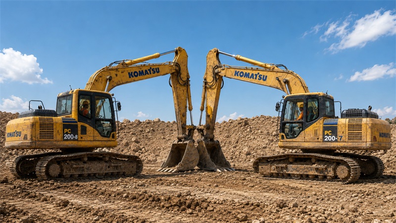 Comparative Analysis of the Komatsu PC200-7 and PC200-8