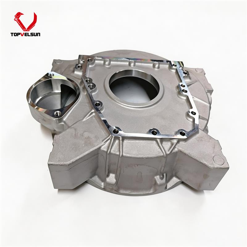 Komatsu 4D95 flywheel housing starter opening detail