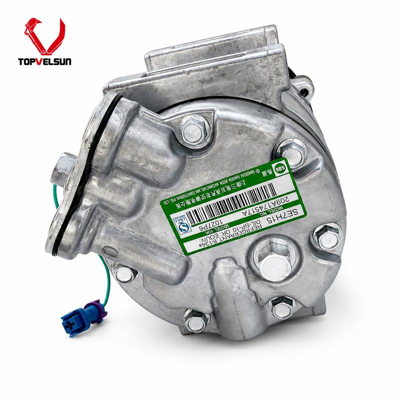 SE7H15 compressor pulley and mounting bracket view