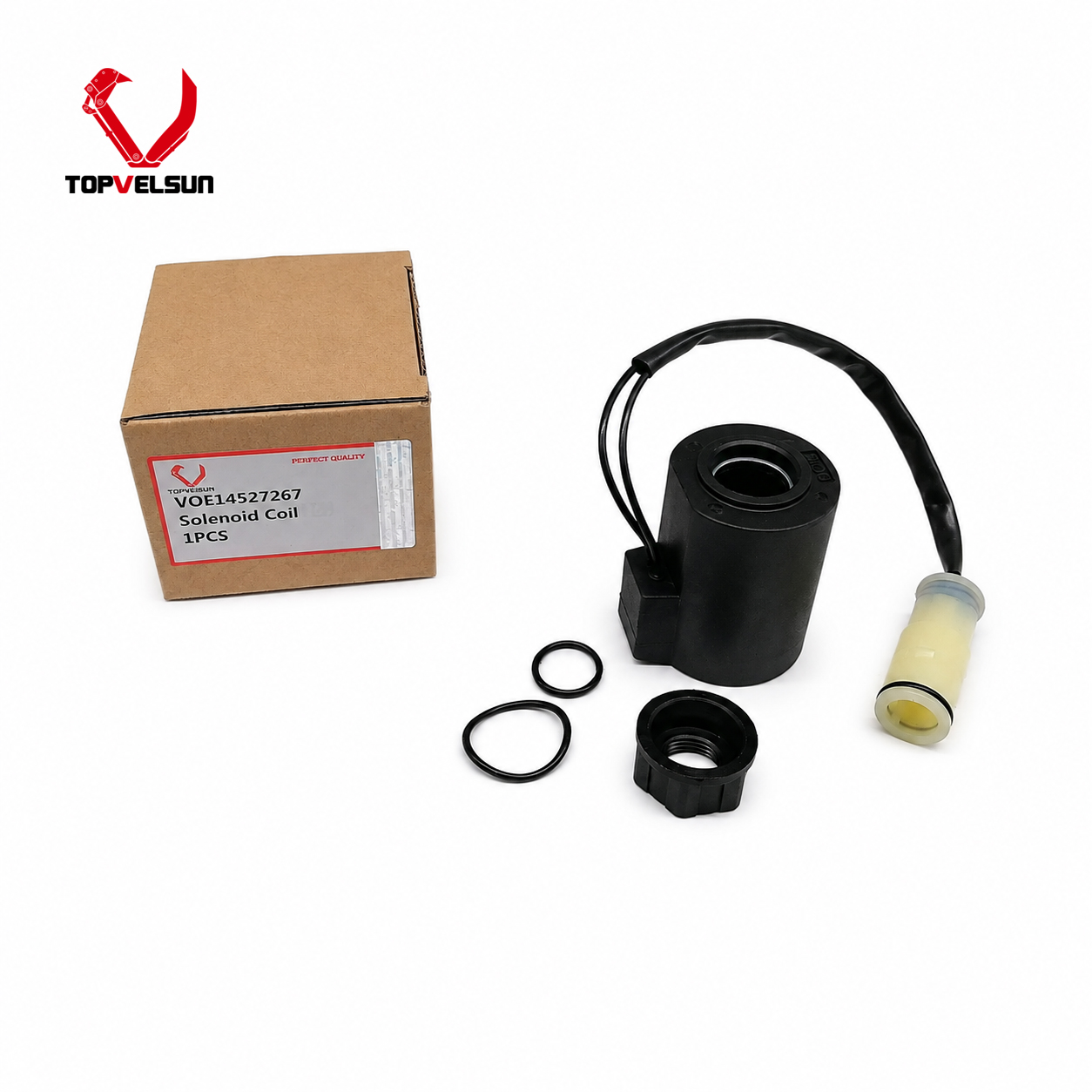 VOE14527267 14512987 24V Solenoid Valve Coil for Volvo Excavator EC210 EC330B EC360B