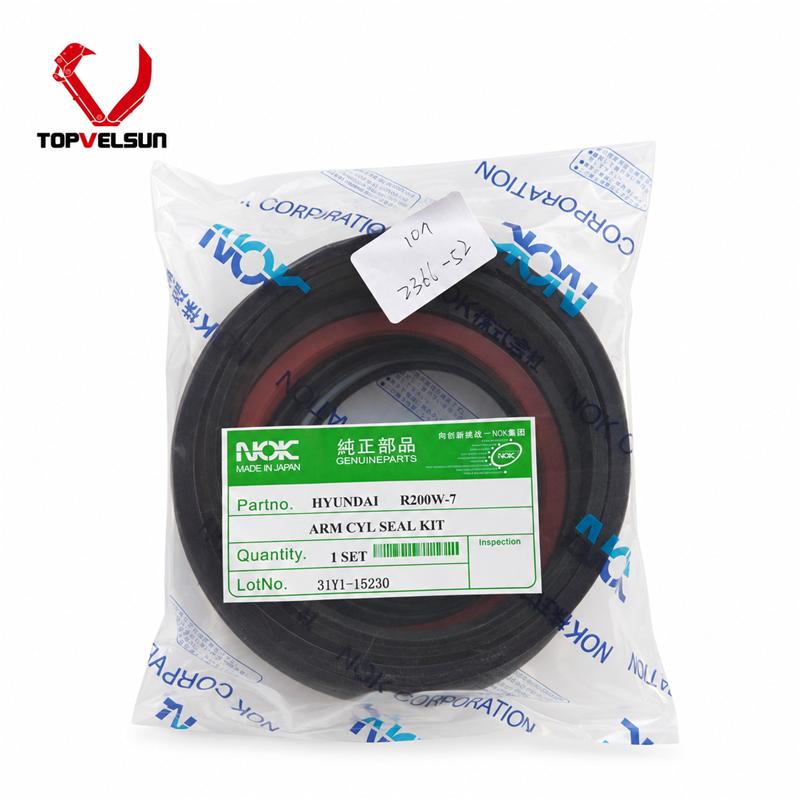 31Y1-15230 Arm Cylinder Seal Kit 100mm Rod 140mm Bore for Hyundai R200W-7 R210LC-7 Excavator